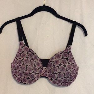 Warners bra 36 D . Purple floral color